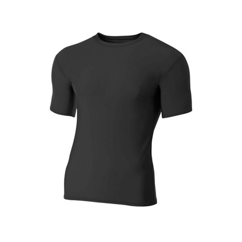 A4 Men's Compression Crew Short Sleeve