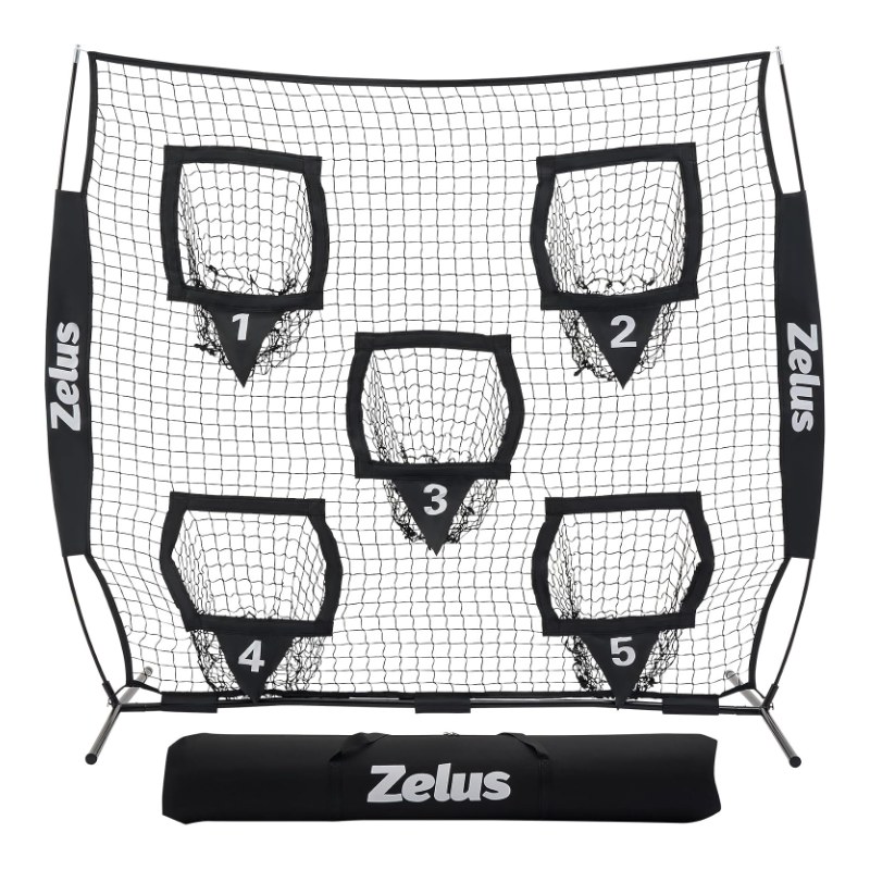 ZELUS Football Throwing Net with 5 Target Pockets