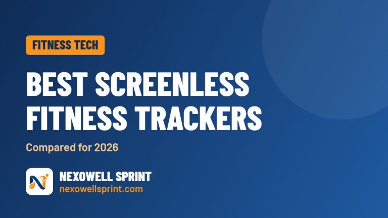 Best Screenless Fitness Trackers guide cover from NexoWell Sprint