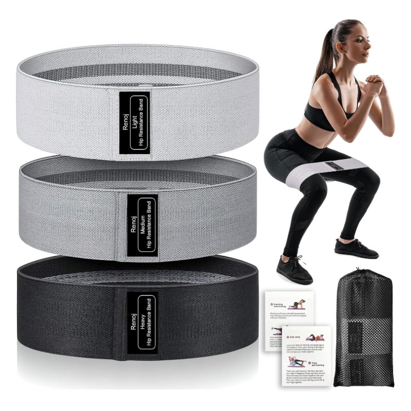 Fabric booty bands, set of 3