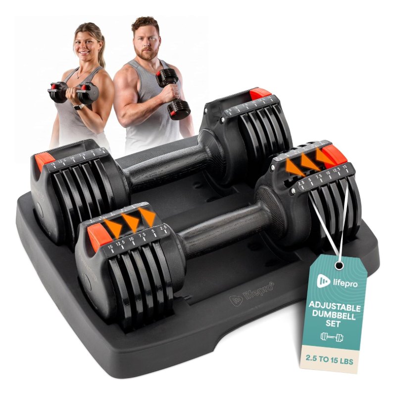 Lifepro Quick-Adjust Dumbbells