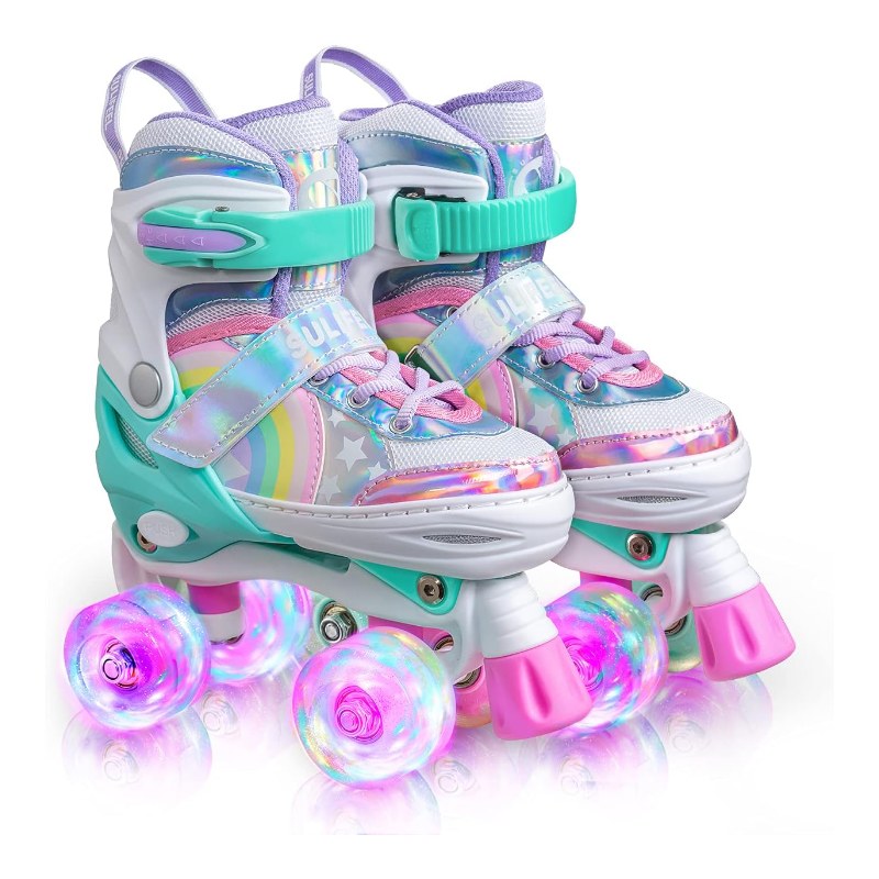 Adjustable Light-Up Kids Roller Skates