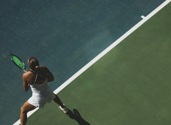 Tennis court from above