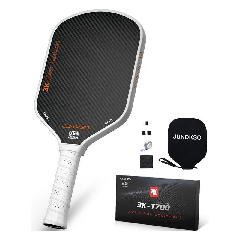 3K Raw Carbon CAS Paddle (USA Pickleball approved)
