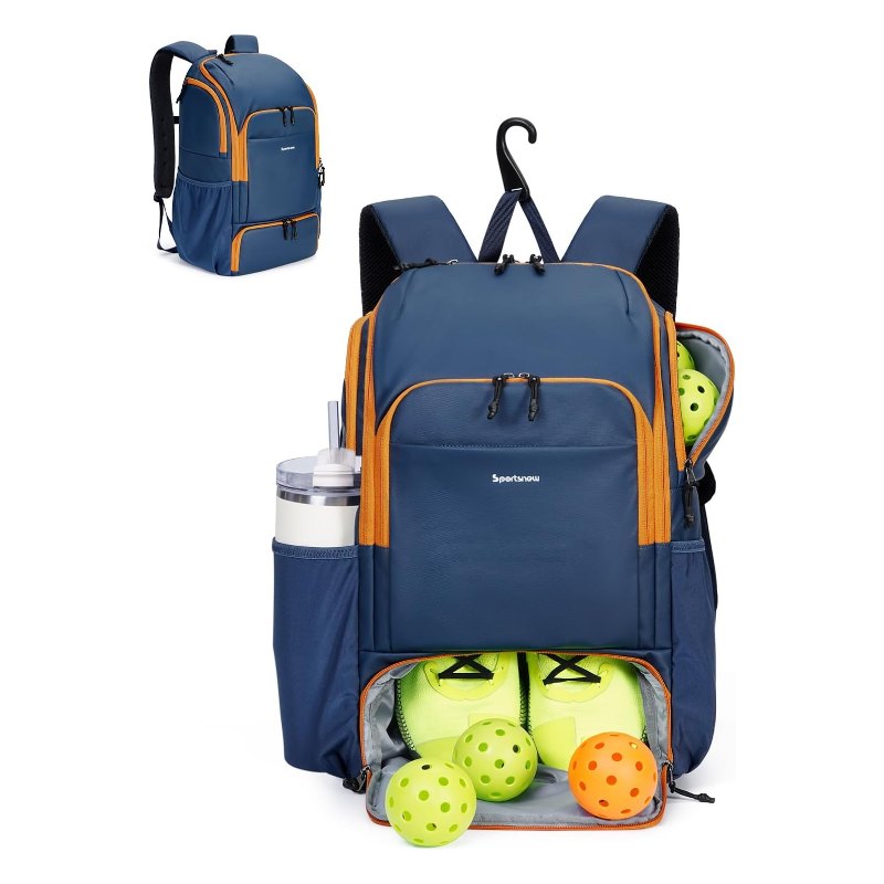 Pickleball backpack with shoe compartment gift for him