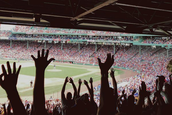 Baseball stadium crowd