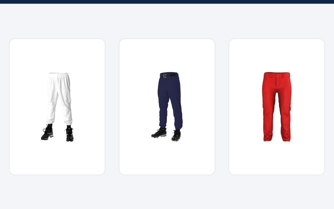 Youth baseball pants size chart by age