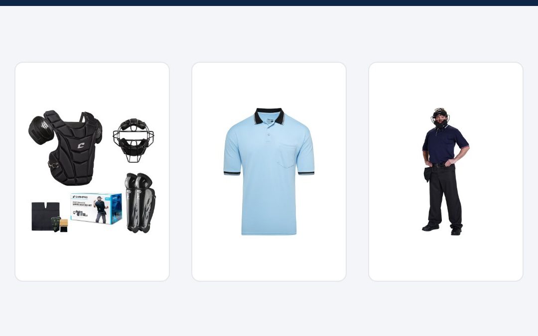 Youth baseball umpire gear: starter kit, shirt and pants